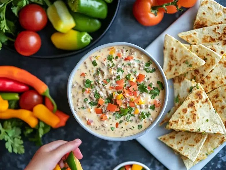 Easy Homemade Beef Queso Dip Recipe in 20 Minutes